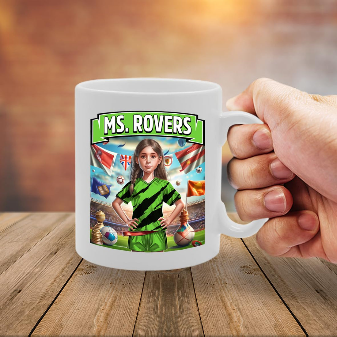 Ms Forest Green   Printed Tea Coffee Ceramic  For Footie Fan Ladies Girls Mg6384 - Funny Printed Coffee Mug - Great Gift Idea