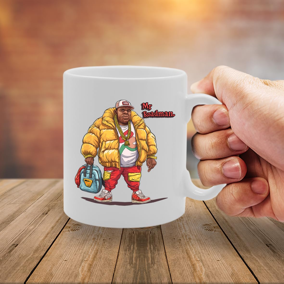 Mr Roadman  - Ideal For Urban Youth And Streetwise Individuals, 11Oz Ceramic Coffee  For Urban Fashion Enthusiasts Mg5998 - Funny Printed Coffee Mug - Great Gift Idea