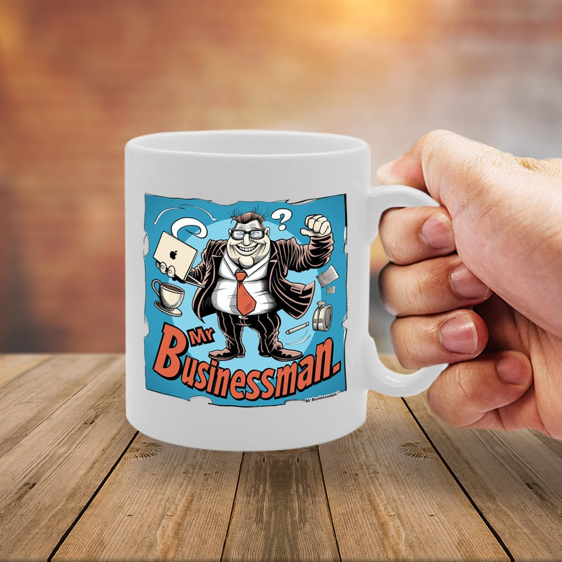 Mr Businessman Ceramic  - Ideal For Professional Men, Entrepreneurs, And Executives - 11Oz Coffee  With Empowering Design Mg6298 - Funny Printed Coffee Mug - Great Gift Idea