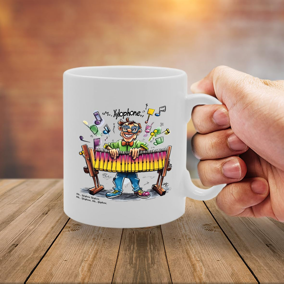 11Oz Ceramic  Featuring Xylophone Mg6586 –  For Musicians And Music Lovers - Funny Printed Coffee Mug - Great Gift Idea