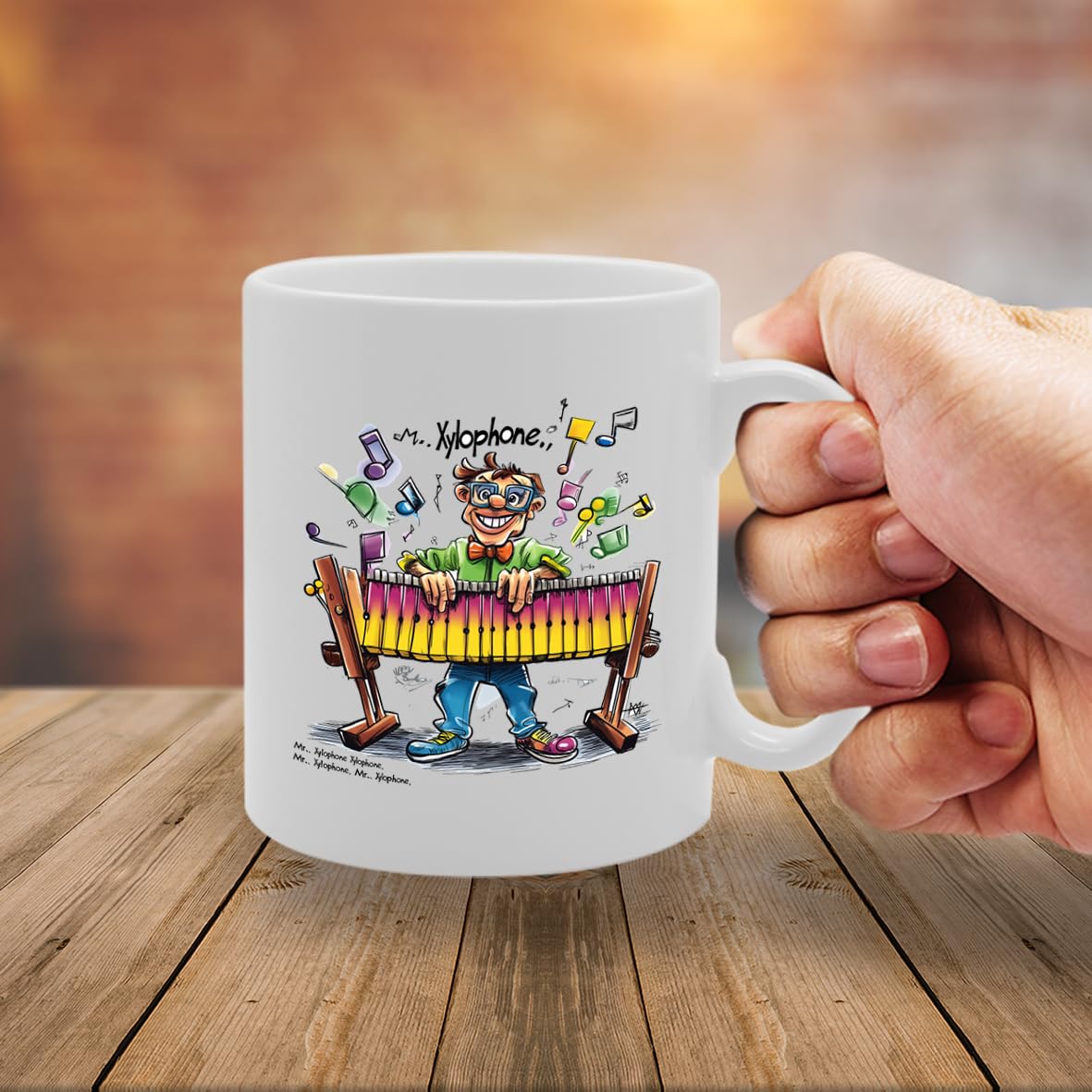 11Oz Ceramic  Featuring Xylophone Mg6586 –  For Musicians And Music Lovers - Funny Printed Coffee Mug - Great Gift Idea