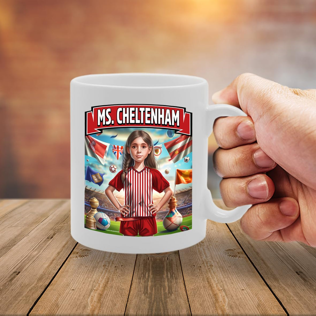 Ms Cheltenham   Printed Tea Coffee Ceramic  For Footie Fan Ladies Girls Mg6384 - Funny Printed Coffee Mug - Great Gift Idea