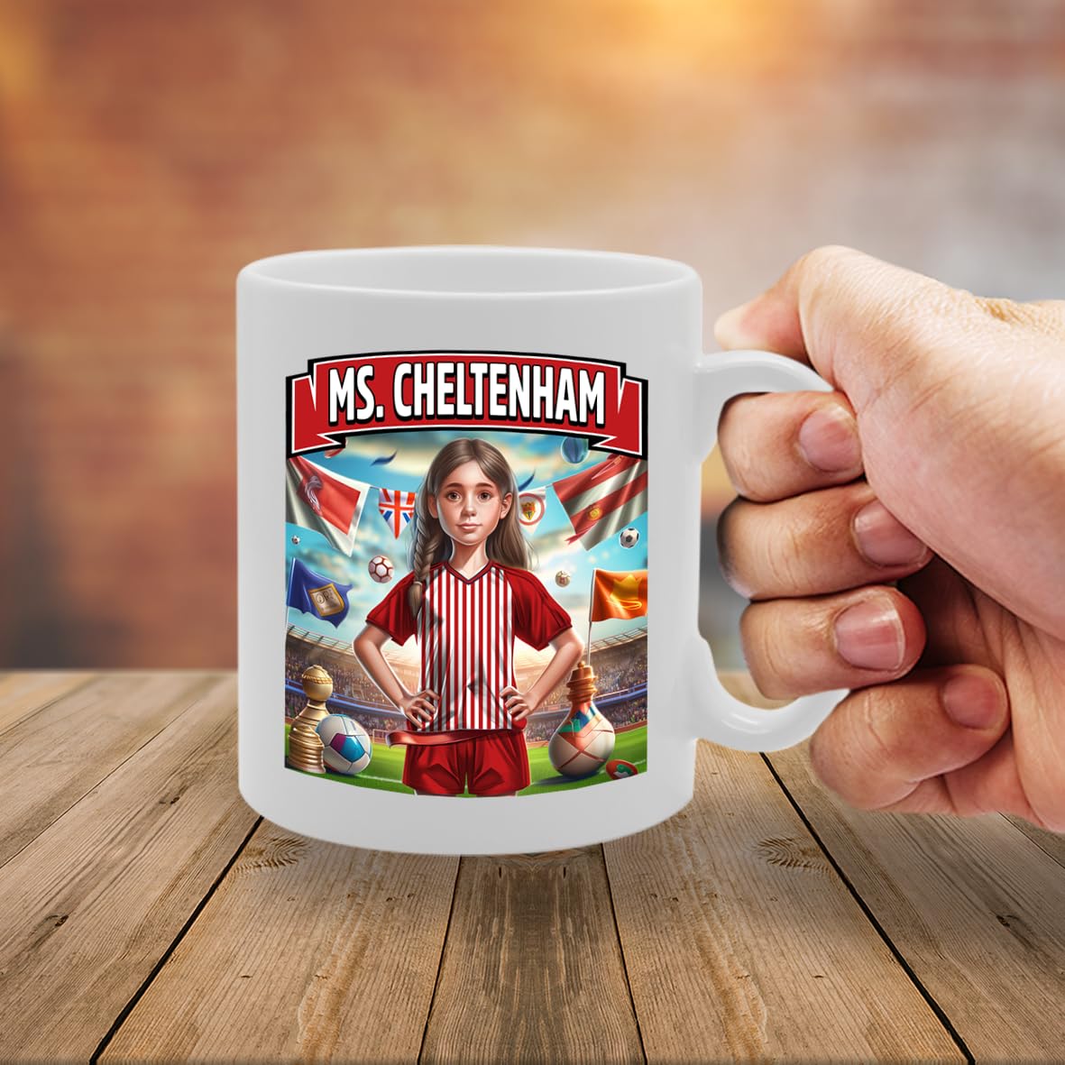 Ms Cheltenham   Printed Tea Coffee Ceramic  For Footie Fan Ladies Girls Mg6384 - Funny Printed Coffee Mug - Great Gift Idea