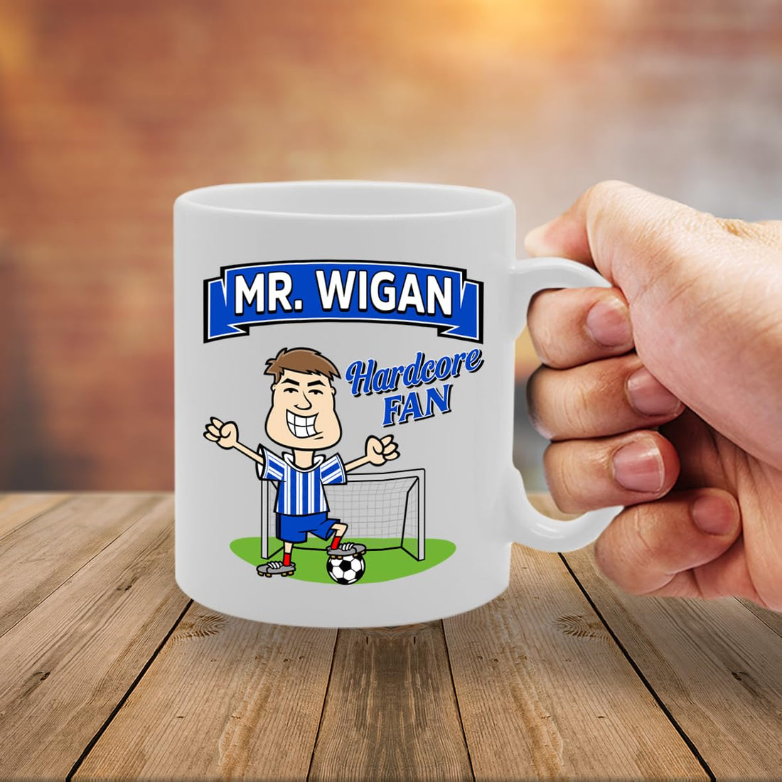 Mr Wigan Hardcore Fan   Printed Tea Coffee Ceramic  Mg5855 - Funny Printed Coffee Mug - Great Gift Idea