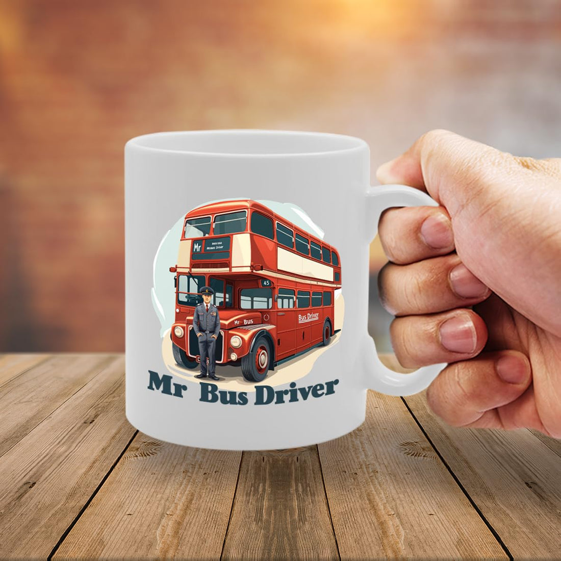 Mr Bus Driver  - Ideal For Male Bus Drivers And Transport Professionals, 11Oz Ceramic Coffee  For Transit Enthusiasts Mg5992 - Funny Printed Coffee Mug - Great Gift Idea