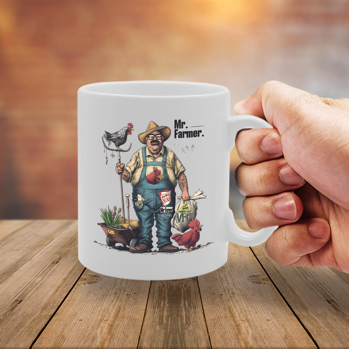 Mr Farmer  - For Farmers, Agricultural Workers, Farming Enthusiasts, Durable Ceramic, Dishwasher Safe, Premium Print Mg6062 - Funny Printed Coffee Mug - Great Gift Idea