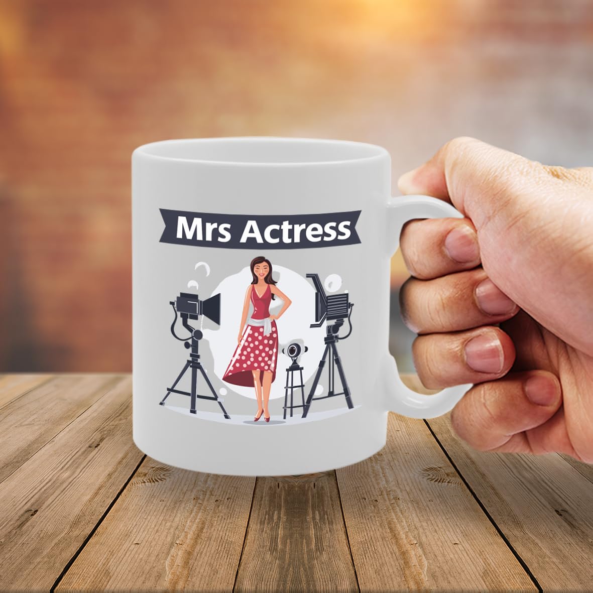 Mrs Actor  - Ideal For Actors And Performing Arts Enthusiasts, 11Oz Ceramic Coffee  For Theatre Lovers And Movie Buffs Mg5994 - Funny Printed Coffee Mug - Great Gift Idea
