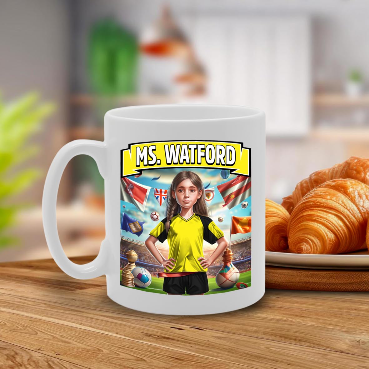Ms Watford   Printed Tea Coffee Ceramic  For Footie Fan Ladies Girls Mg6384 - Funny Printed Coffee Mug - Great Gift Idea