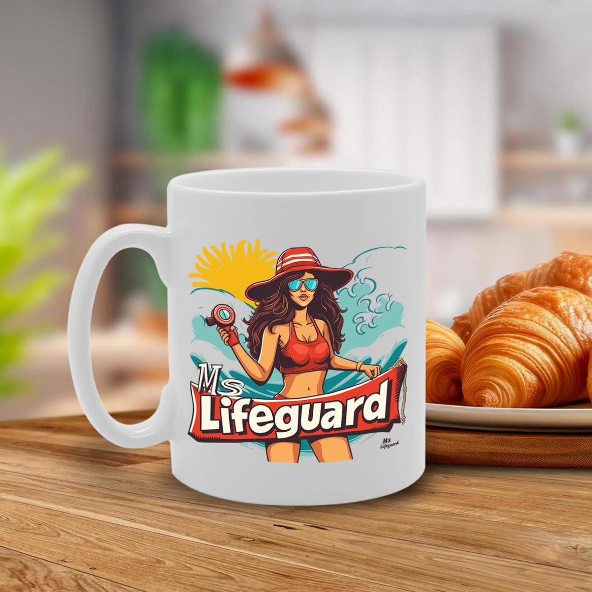 Ms Lifeguard Ceramic  - Ideal For Lifeguards, Beach Lovers, And Water Safety Professionals - 11Oz Coffee  With Bold Design Mg6285 - Funny Printed Coffee Mug - Great Gift Idea