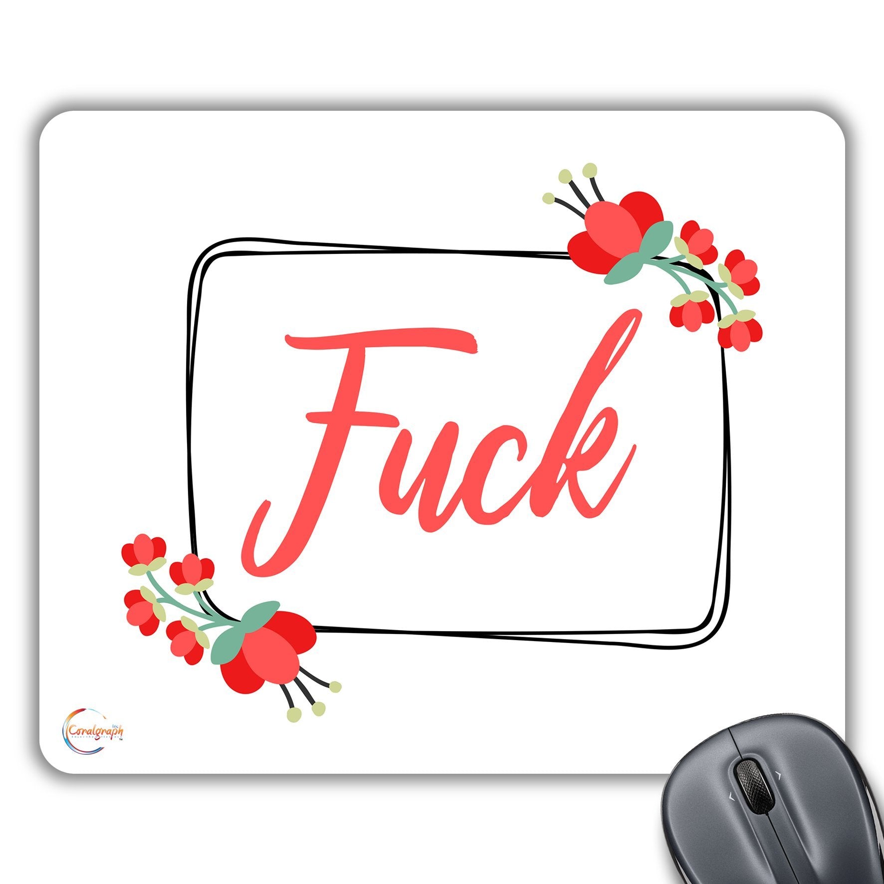 CP568 Funny F*ck Rude Joke Novelty Gift Printed PC Laptop Computer Mouse Mat Pad