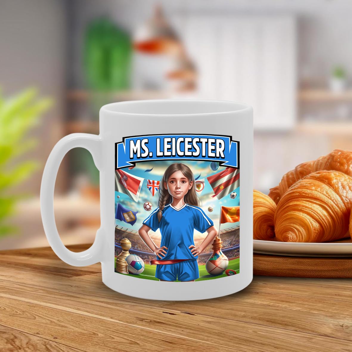 Ms Leicester   Printed Tea Coffee Ceramic  For Footie Fan Ladies Girls Mg6384 - Funny Printed Coffee Mug - Great Gift Idea