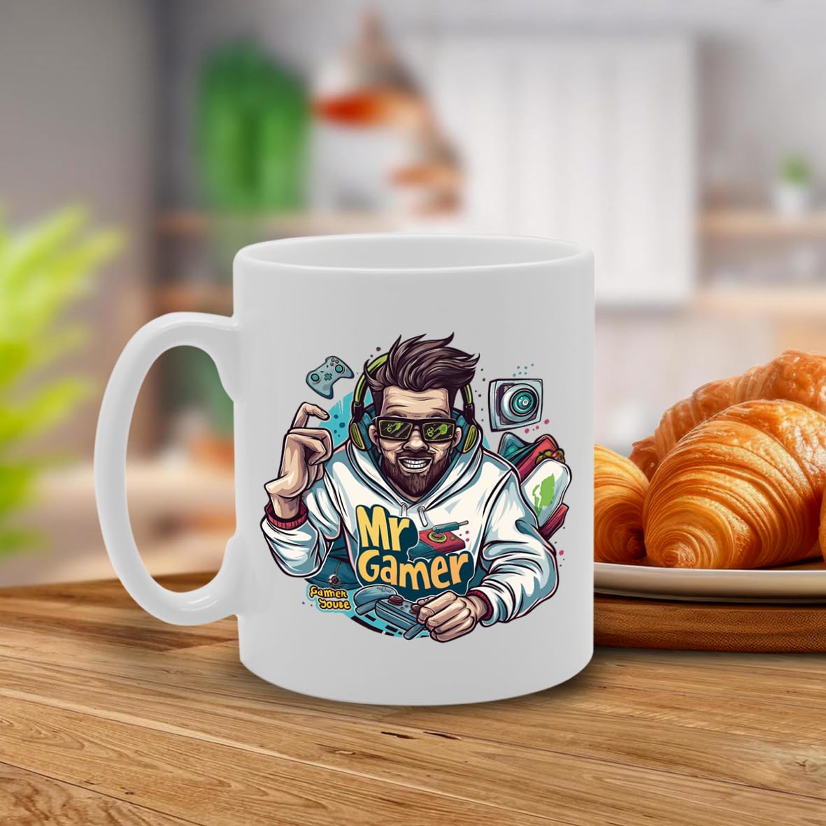 Mr Gamer  - Ideal For Gamers And Esports Enthusiasts, 11Oz Ceramic Coffee  For Video Game Fans And Gaming Professionals Mg6000 - Funny Printed Coffee Mug - Great Gift Idea