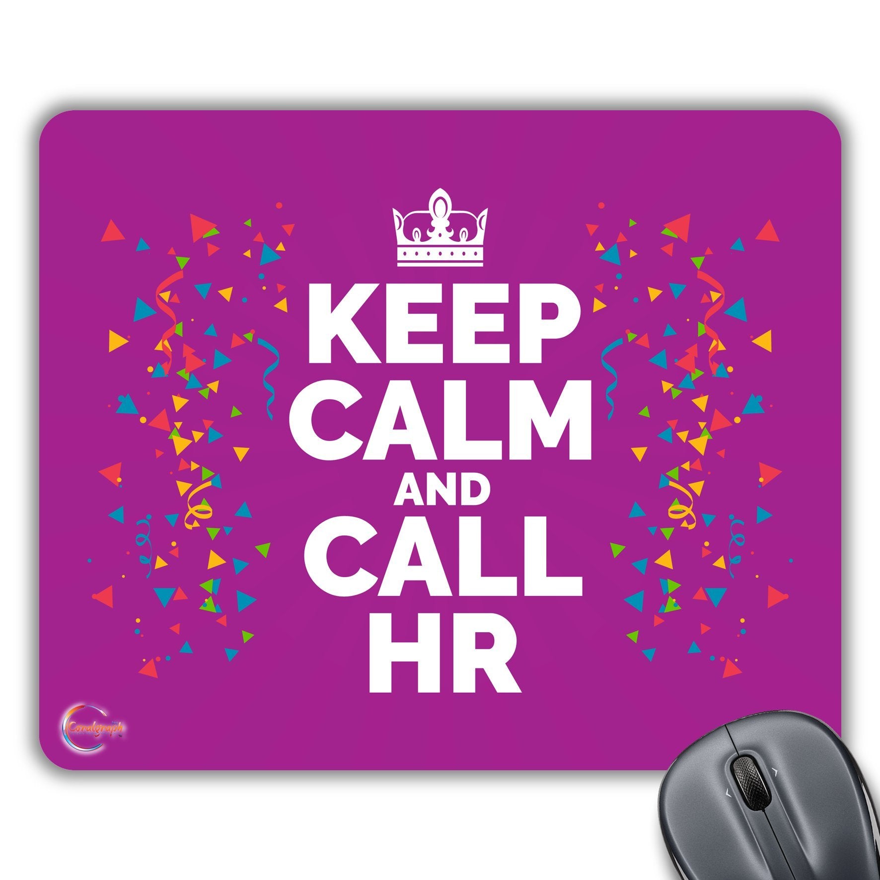 CP053 Keep Calm and Call HR Novelty Gift Printed PC Laptop Computer Mouse Mat Pad