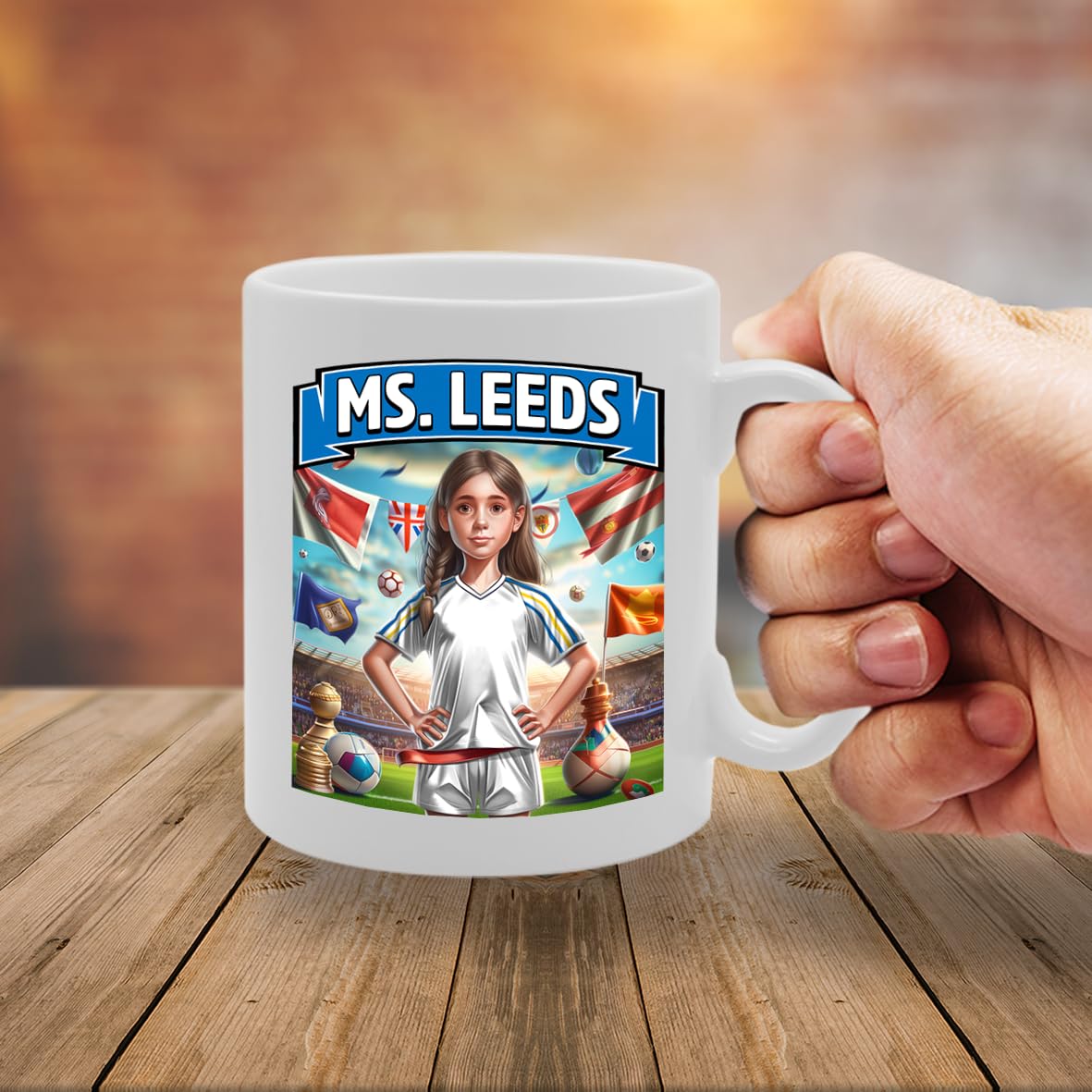 Ms Leeds   Printed Tea Coffee Ceramic  For Footie Fan Ladies Girls Mg6384 - Funny Printed Coffee Mug - Great Gift Idea