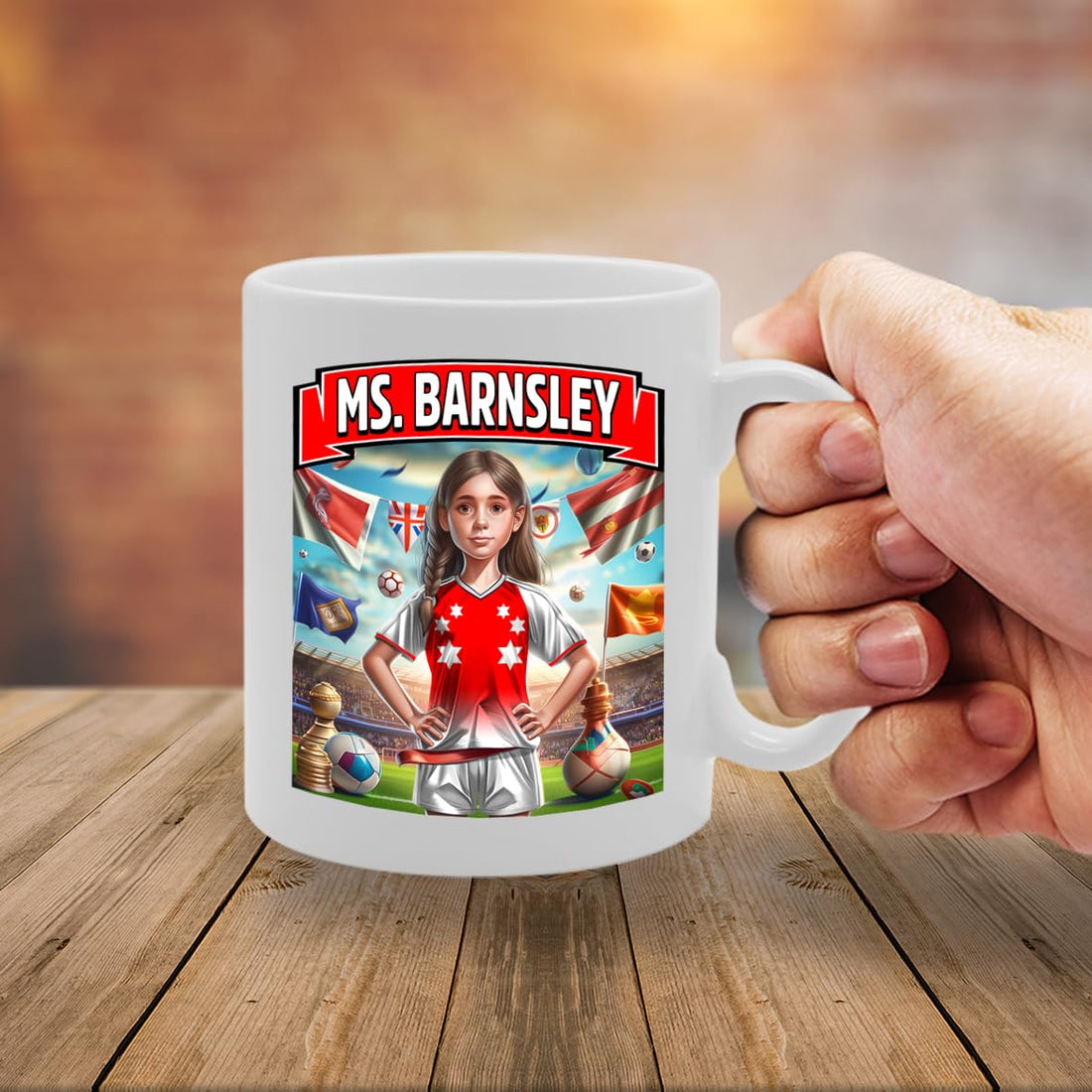 Barnsley   Printed Tea Coffee Ceramic  For Footie Fan Ladies Girls Mg6384 - Funny Printed Coffee Mug - Great Gift Idea