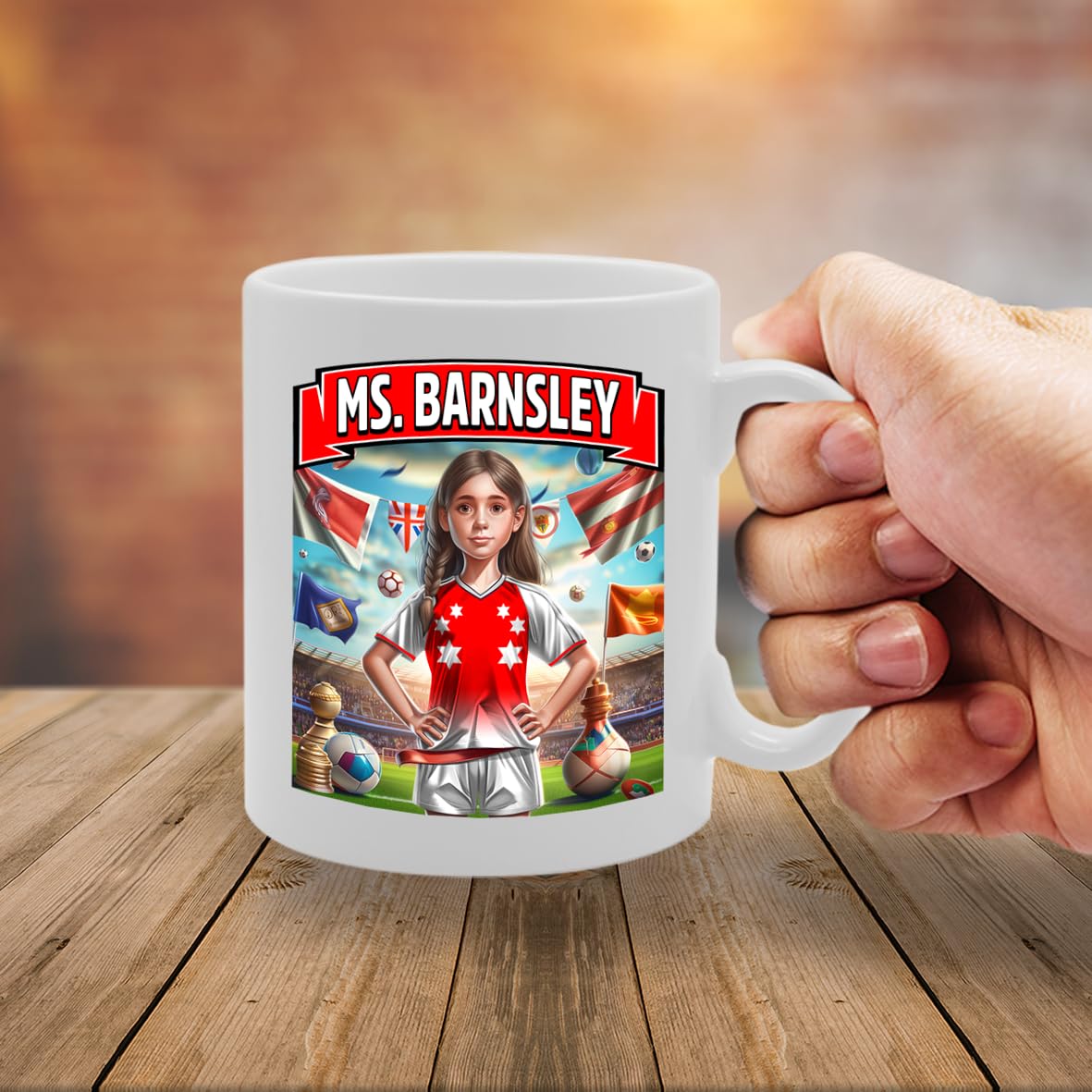 Barnsley   Printed Tea Coffee Ceramic  For Footie Fan Ladies Girls Mg6384 - Funny Printed Coffee Mug - Great Gift Idea