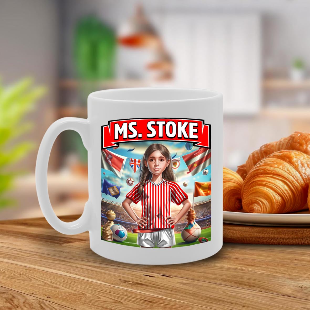 Ms Stoke   Printed Tea Coffee Ceramic  For Footie Fan Ladies Girls Mg6384 - Funny Printed Coffee Mug - Great Gift Idea