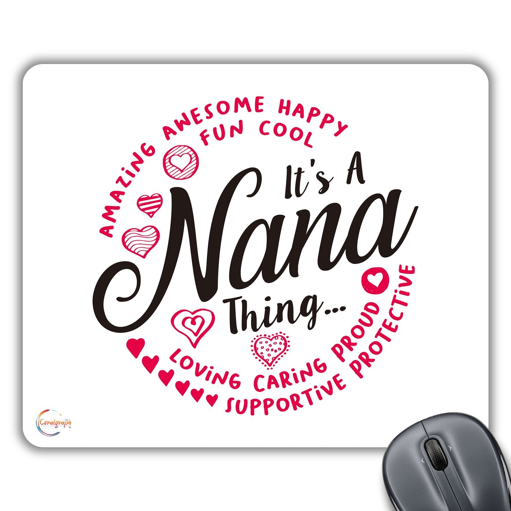 CP542 Nana Love You Loads Novelty Gift Printed PC Laptop Computer Mouse Mat Pad
