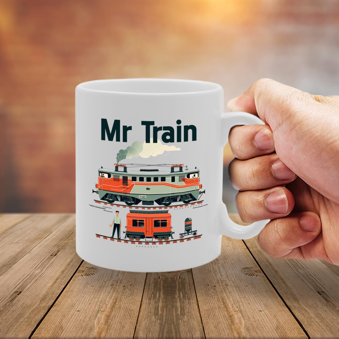 Mr Train Spotter  - Ideal For Train Enthusiasts And Rail Fans, 11Oz Ceramic Coffee  For Locomotive Lovers And Railway Buffs Mg5916 - Funny Printed Coffee Mug - Great Gift Idea