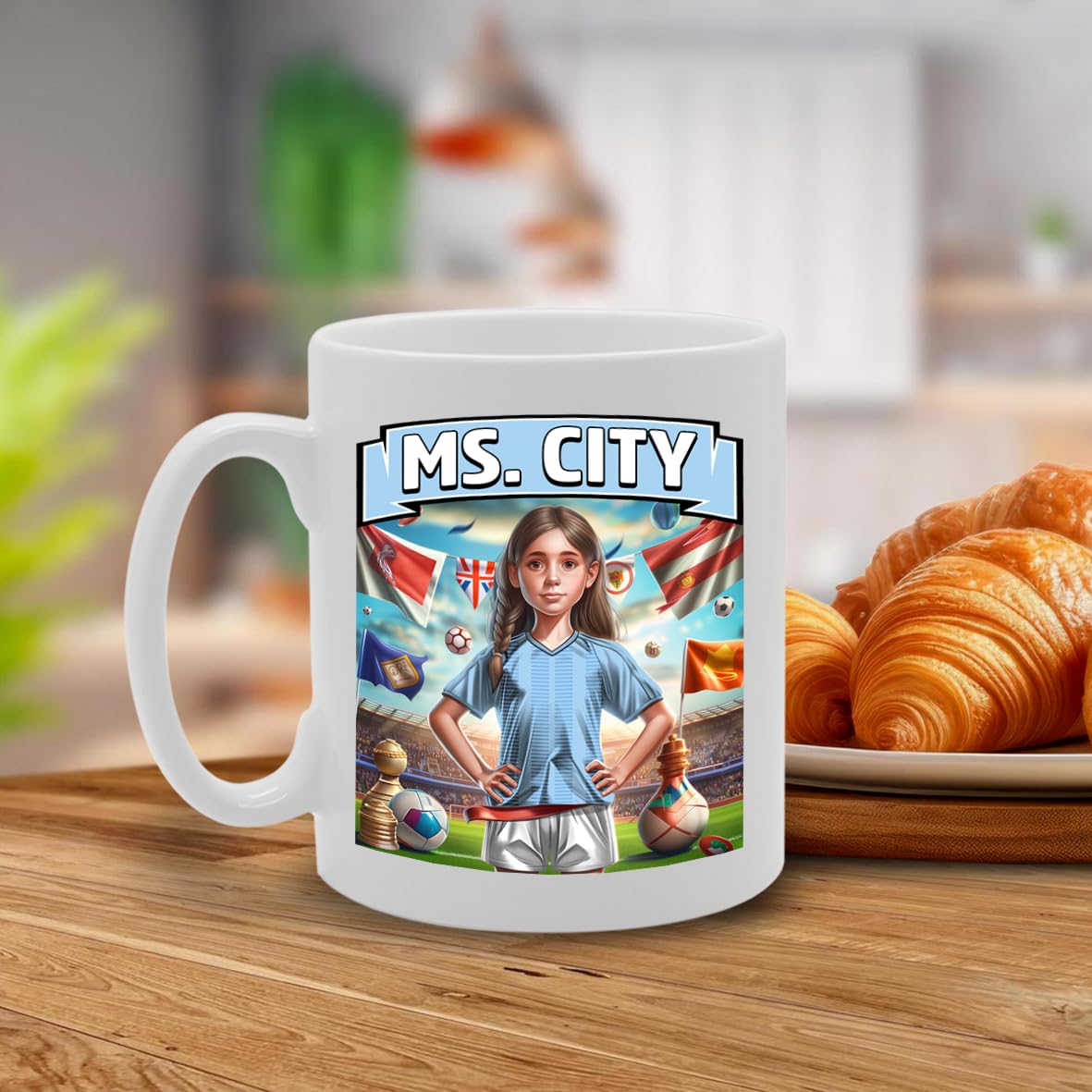 Ms City   Printed Tea Coffee Ceramic  For Footie Fan Ladies Girls Mg6384 - Funny Printed Coffee Mug - Great Gift Idea