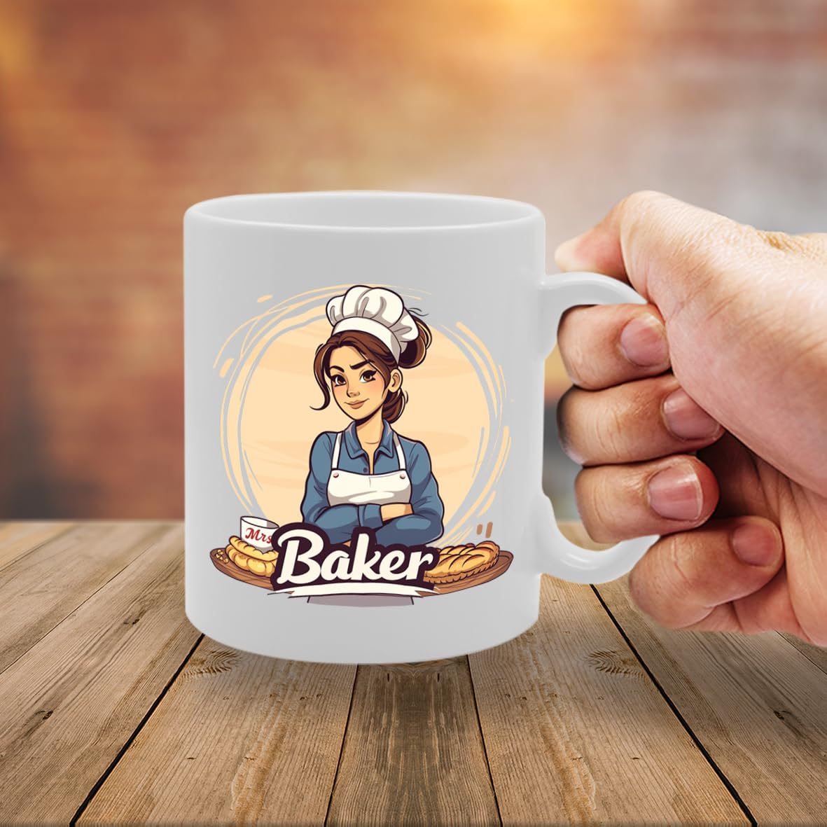 Mrs Baking  - Ideal For Baking Enthusiasts And Home Bakers, 11Oz Ceramic Coffee  For Pastry Chefs And Kitchen Lovers Mg5921 - Funny Printed Coffee Mug - Great Gift Idea