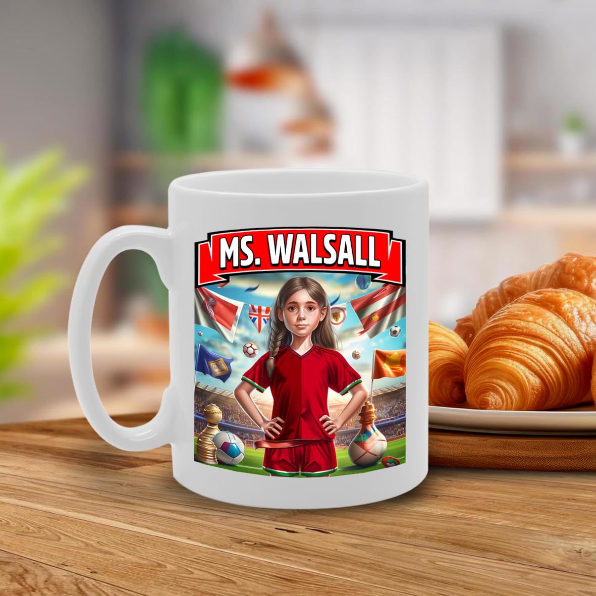 Ms Walsall   Printed Tea Coffee Ceramic  For Footie Fan Ladies Girls Mg6384 - Funny Printed Coffee Mug - Great Gift Idea