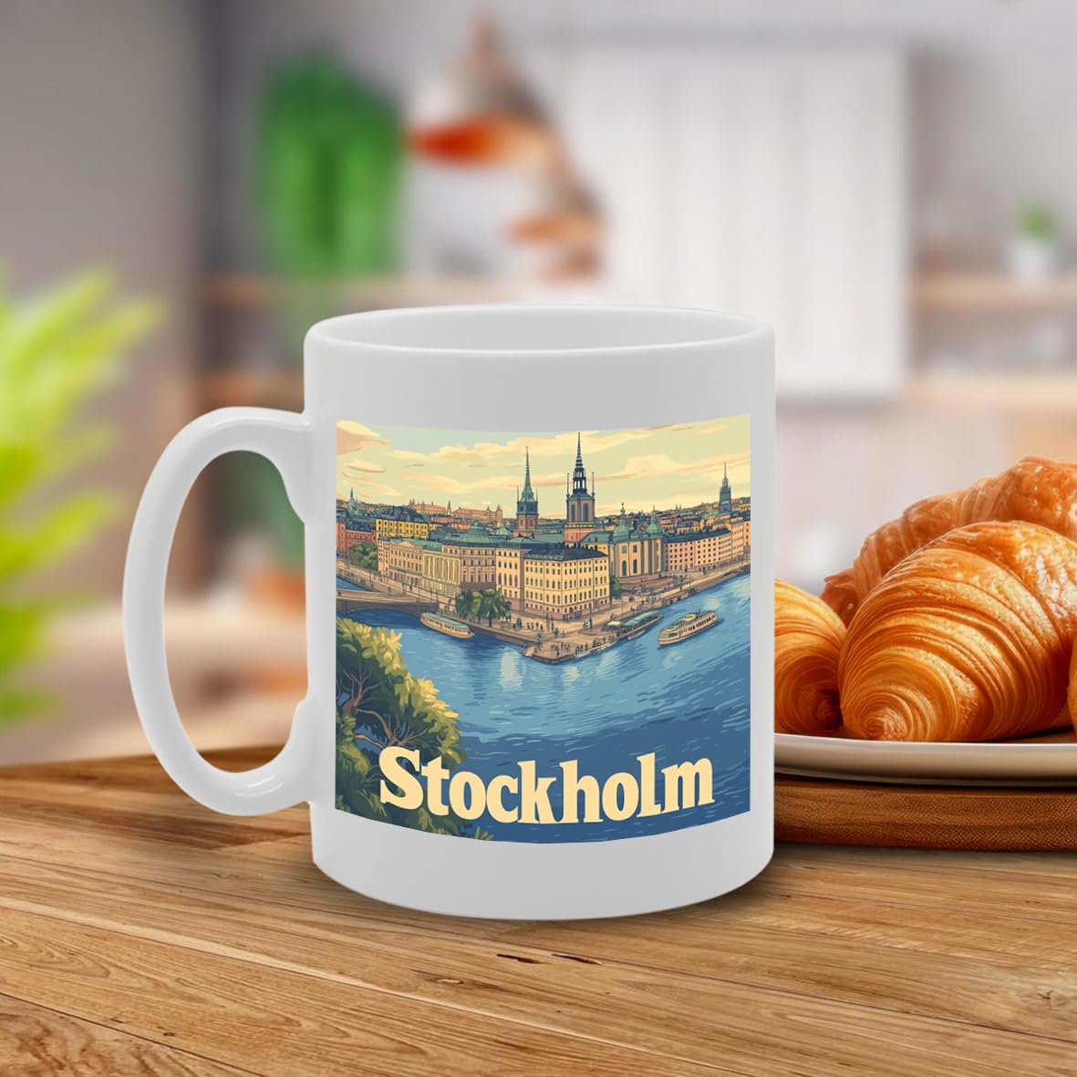 11Oz Dishwasher-Safe Ceramic  Featuring Popular Cities & Capitals From Europe And Around The World (Stockholm) - Funny Printed Coffee Mug - Great Gift Idea