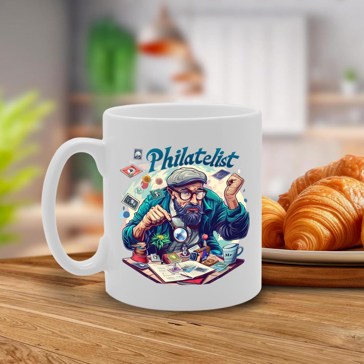 Mr Philatelist  - Ideal For Stamp Collectors And Philately Enthusiasts, 11Oz Ceramic Coffee  For Hobbyists And Postal History Lovers Mg5936 - Funny Printed Coffee Mug - Great Gift Idea