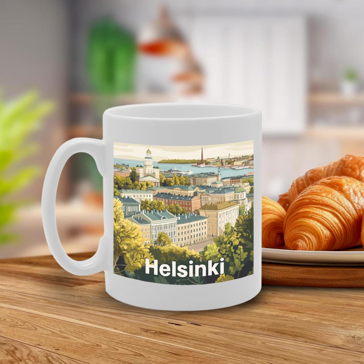 11Oz Dishwasher-Safe Ceramic  Featuring Popular Cities & Capitals From Europe And Around The World (Helsinki) - Funny Printed Coffee Mug - Great Gift Idea