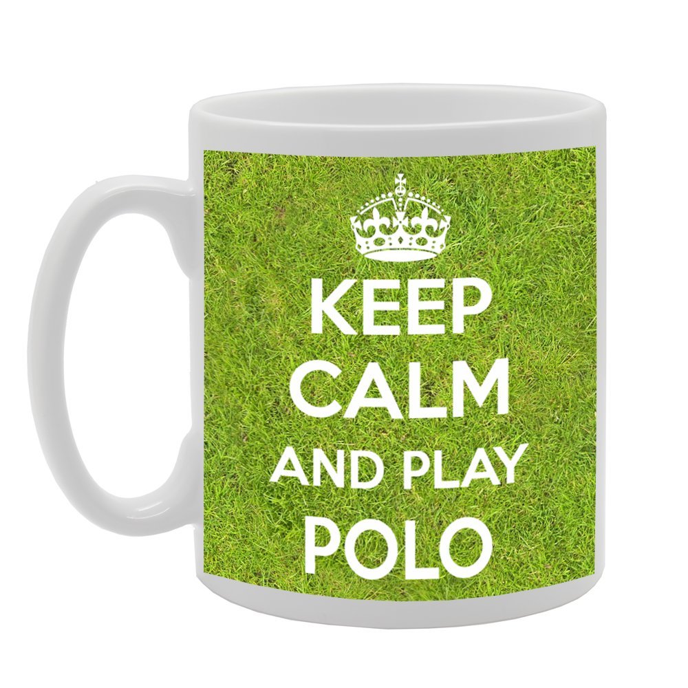 Keep Calm And Play Polo   Printed Tea Coffee Ceramic  Mg557 - Funny Printed Coffee Mug - Great Gift Idea