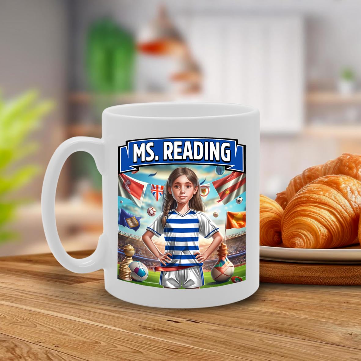 Ms Reading   Printed Tea Coffee Ceramic  For Footie Fan Ladies Girls Mg6384 - Funny Printed Coffee Mug - Great Gift Idea