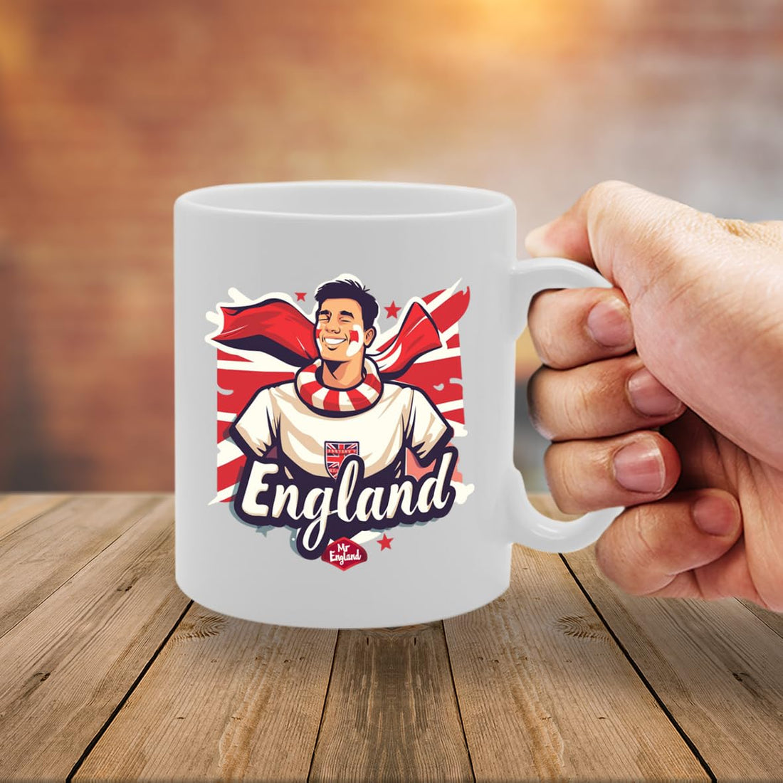 Mr England Fan  - Ideal For Football Fans And Sports Enthusiasts, 11Oz Ceramic Coffee  For England Supporters And Patriotic Fans Mg5927 - Funny Printed Coffee Mug - Great Gift Idea