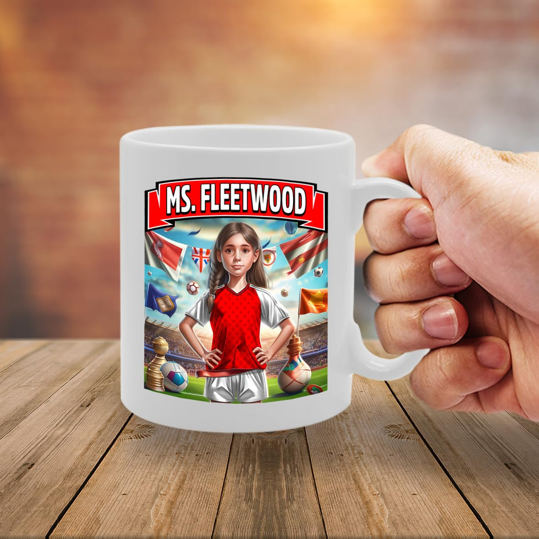Ms Fleetwood   Printed Tea Coffee Ceramic  For Footie Fan Ladies Girls Mg6384 - Funny Printed Coffee Mug - Great Gift Idea