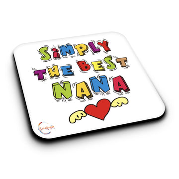 ER417 SiMPLY THE BEST NANA Novelty Present Gift Printed MDF Wooden Coaster