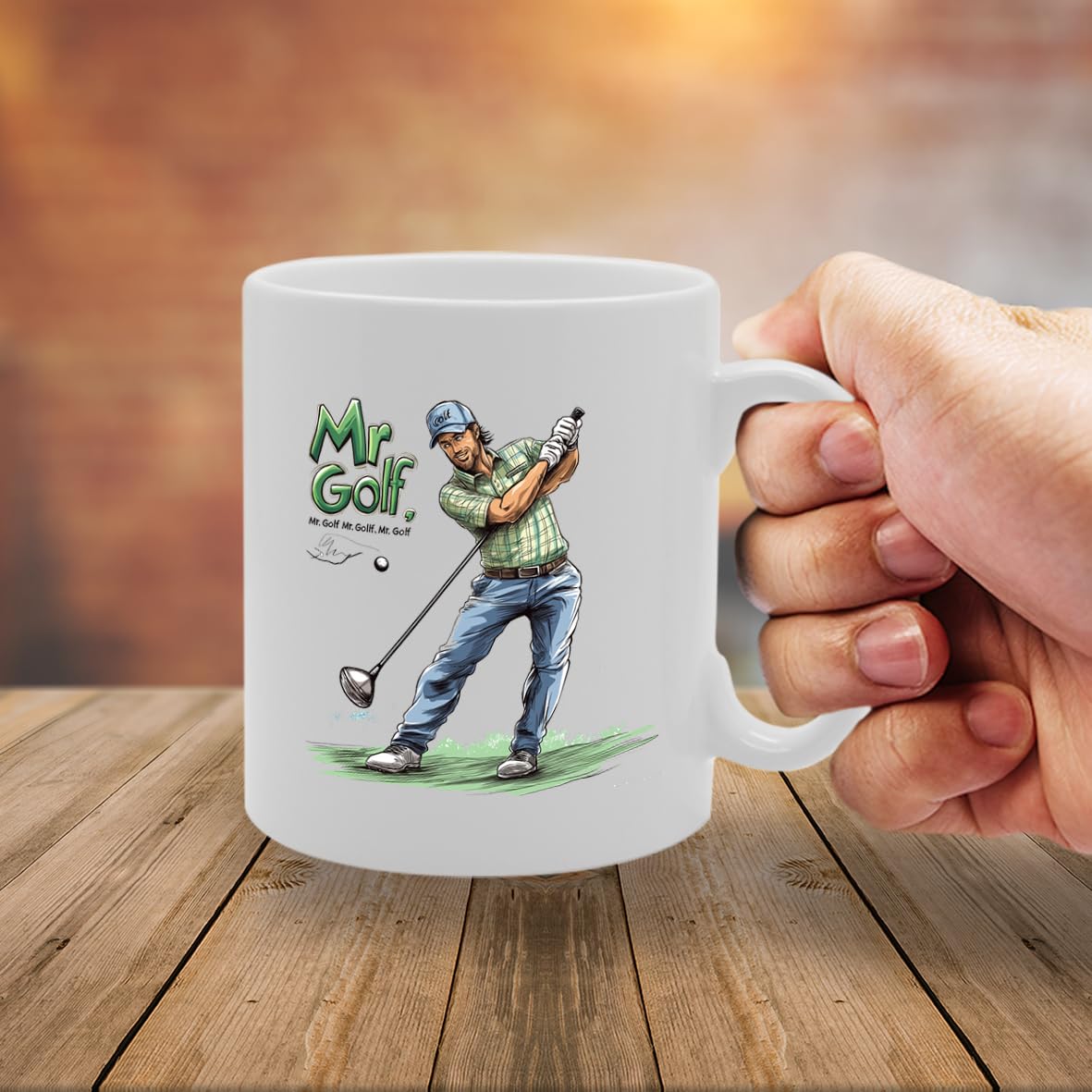 11Oz Ceramic  Featuring Popular Sports Designs From Around The World – Ideal For Sports Fans And Enthusiasts (Golf Mg6560) - Funny Printed Coffee Mug - Great Gift Idea