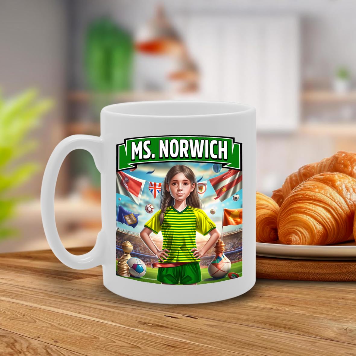 Ms Norwich   Printed Tea Coffee Ceramic  For Footie Fan Ladies Girls Mg6384 - Funny Printed Coffee Mug - Great Gift Idea