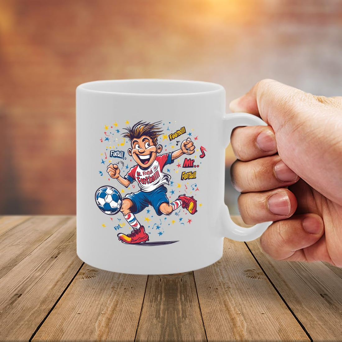 11Oz Ceramic  Featuring Popular Sports Designs From Around The World – Ideal For Sports Fans And Enthusiasts (Football Mg6557) - Funny Printed Coffee Mug - Great Gift Idea