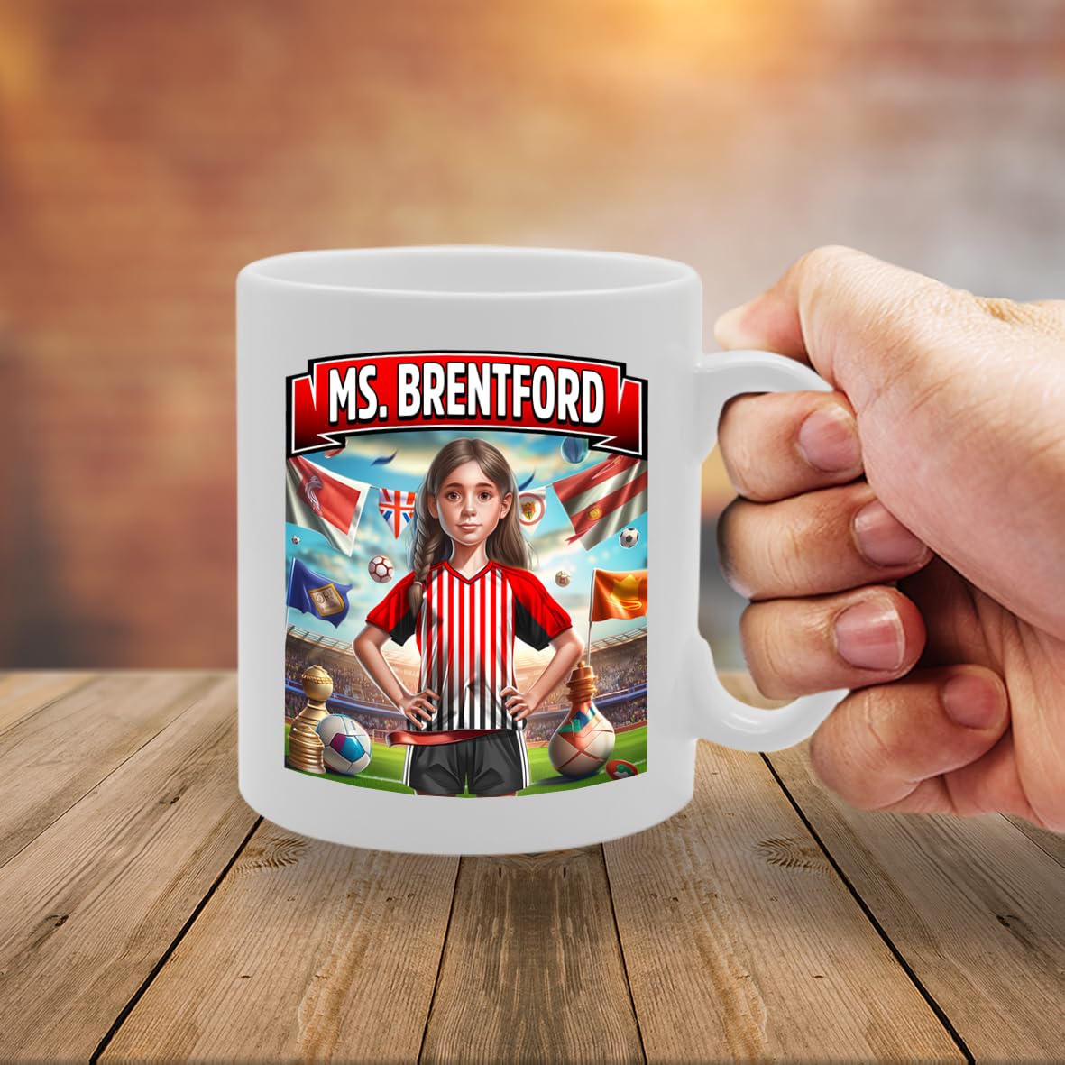 Ms Brentford   Printed Tea Coffee Ceramic  For Footie Fan Ladies Girls Mg6384 - Funny Printed Coffee Mug - Great Gift Idea