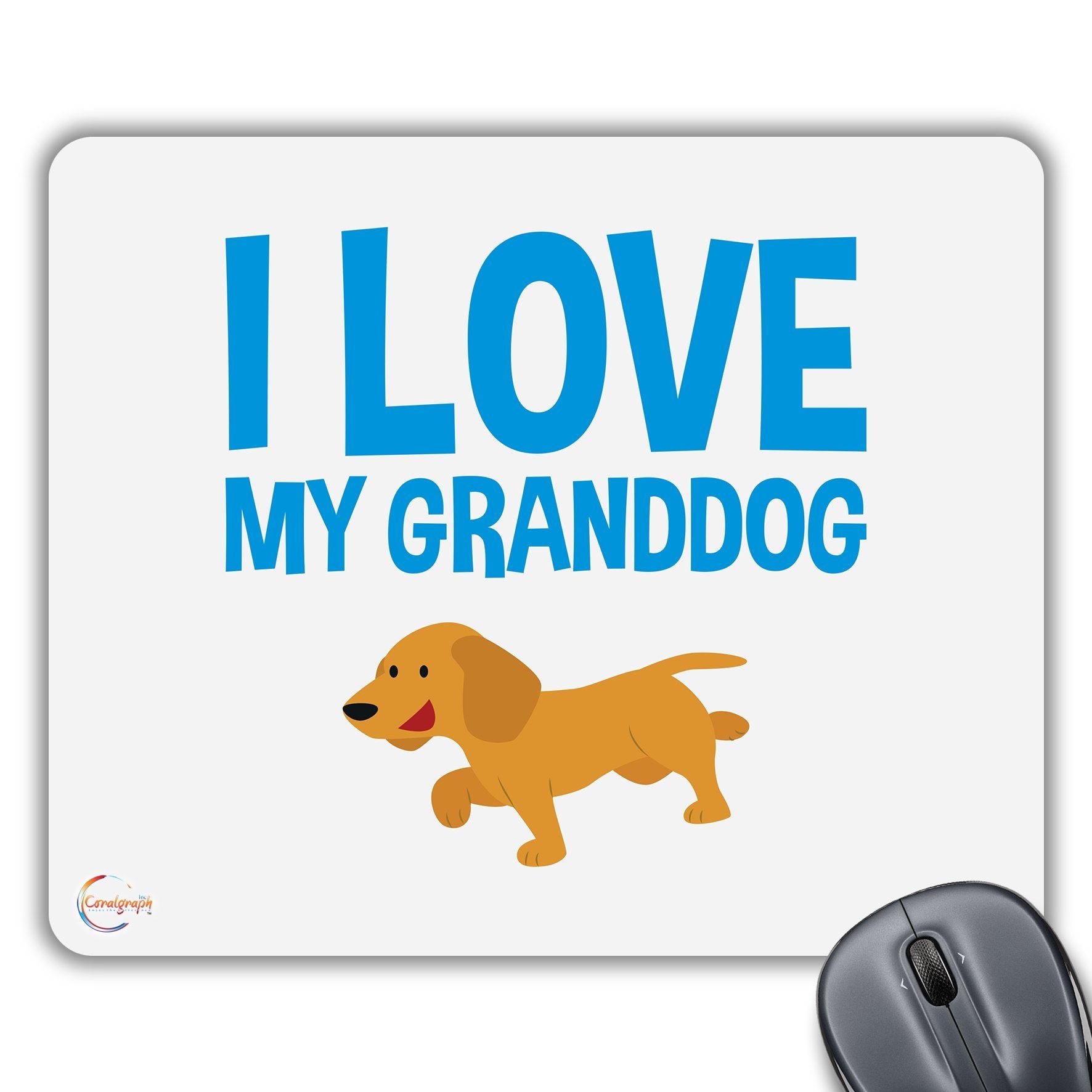CP156 I Love My Granddog Novelty Gift Printed PC Laptop Computer Mouse Mat Pad