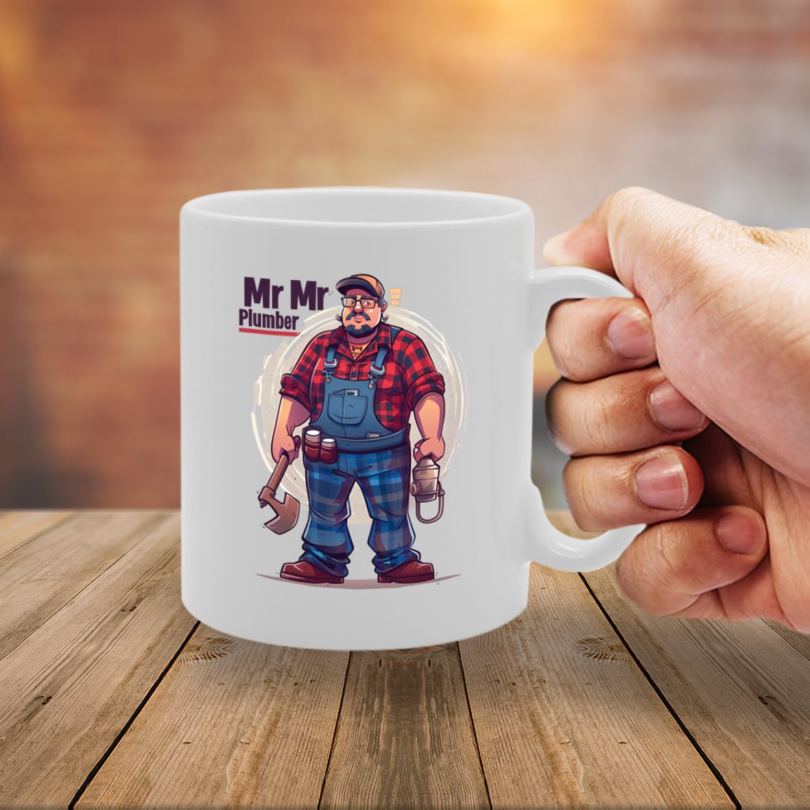 Mr Plumber  - Ideal For Plumbers And Plumbing Enthusiasts, 11Oz Ceramic Coffee  For Pipefitters And Repair Professionals Mg5947 - Funny Printed Coffee Mug - Great Gift Idea