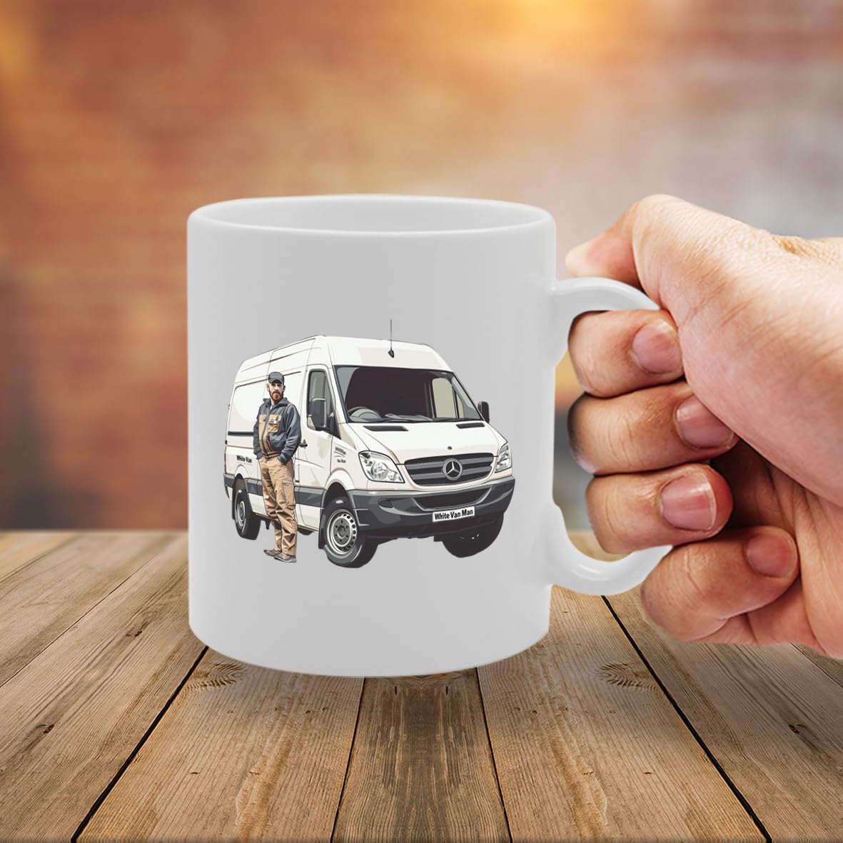 Mr White Van Man  - Ideal For Van Drivers And Delivery Professionals, 11Oz Ceramic Coffee  For Transport Enthusiasts And Logistic Workers Mg5962 - Funny Printed Coffee Mug - Great Gift Idea