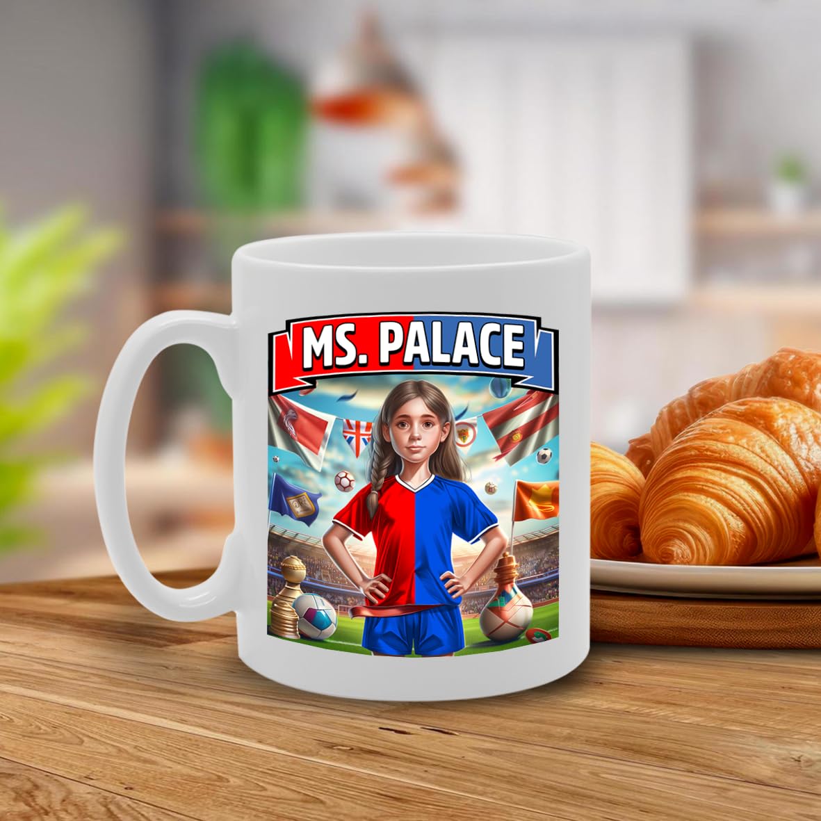 Ms Palace   Printed Tea Coffee Ceramic  For Footie Fan Ladies Girls Mg6384 - Funny Printed Coffee Mug - Great Gift Idea