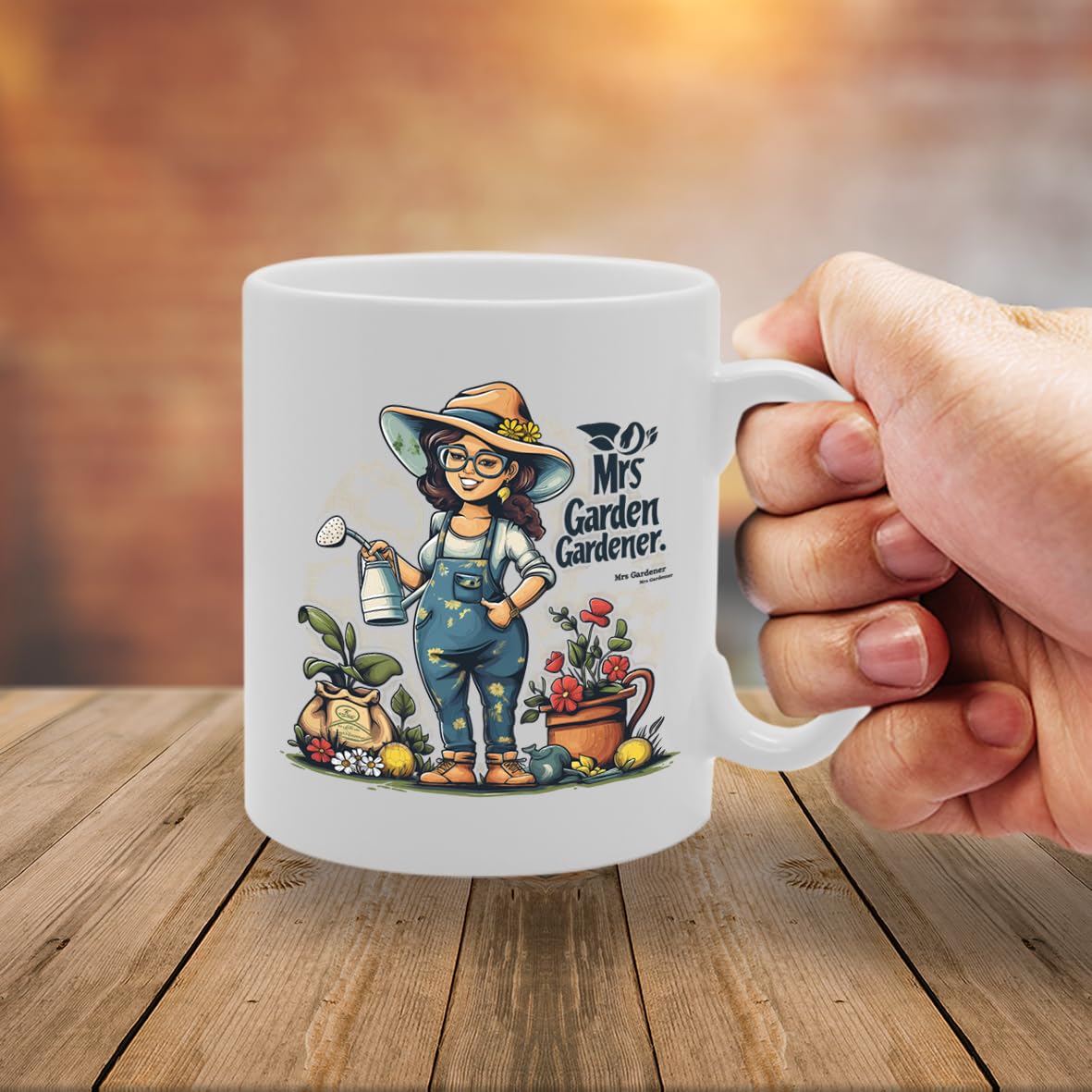 Mrs Gardener  - For Female Gardeners, Plant Lovers, Horticulturists, Durable Ceramic, Dishwasher Safe, Ideal For Gardening Enthusiasts Mg6035 - Funny Printed Coffee Mug - Great Gift Idea