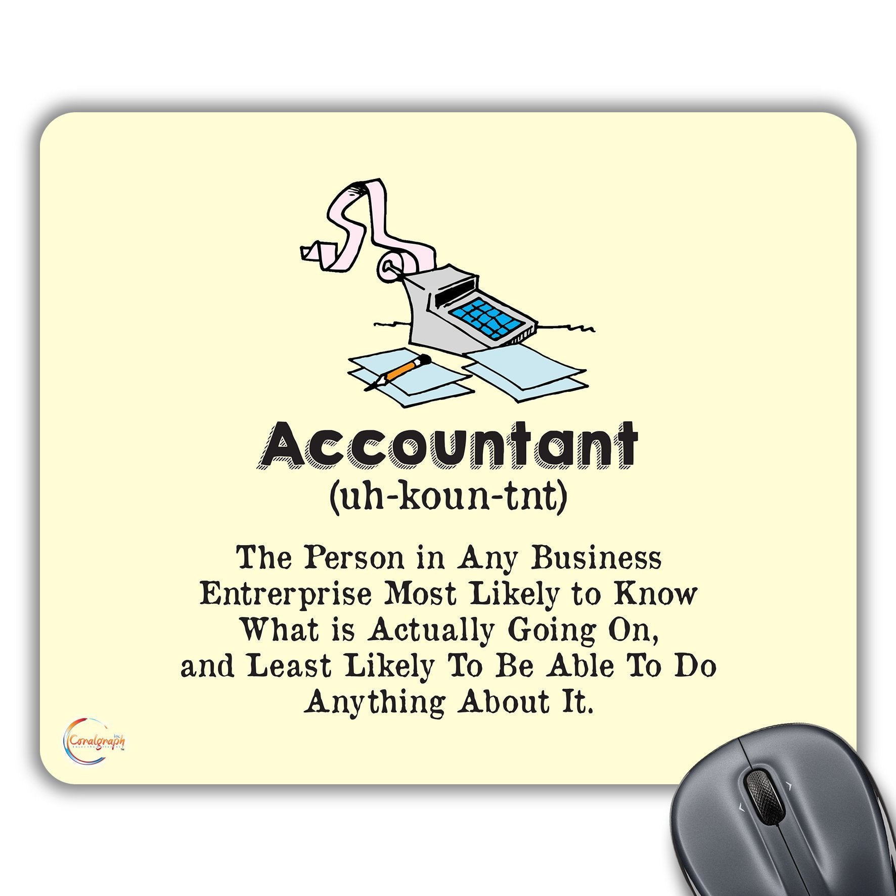 CP201 Accuntant Funny Definition Meaning Novelty Gift Printed PC Laptop Computer Mouse Mat Pad