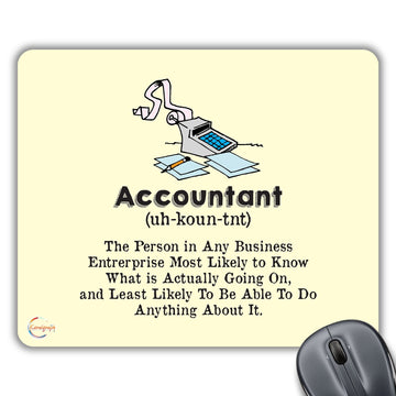 CP201 Accuntant Funny Definition Meaning Novelty Gift Printed PC Laptop Computer Mouse Mat Pad