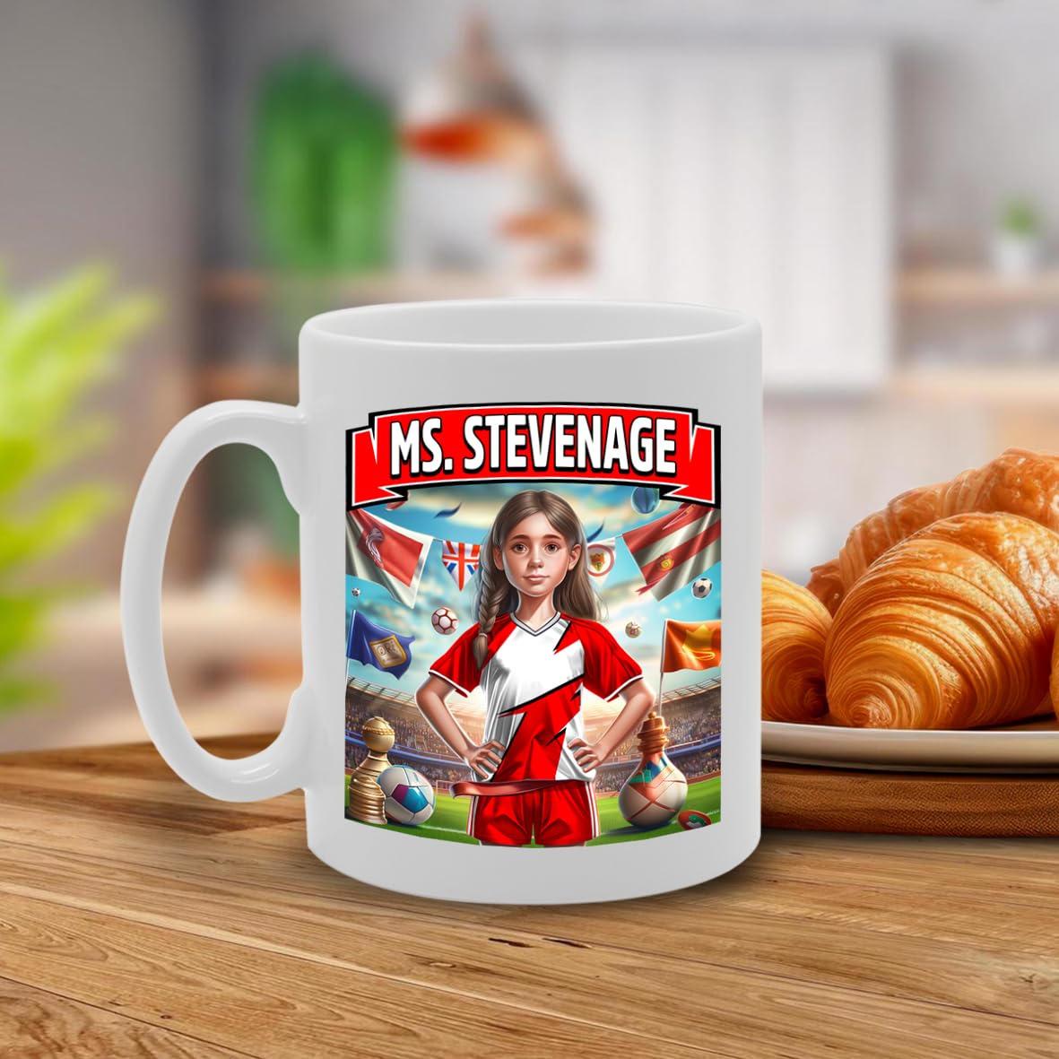 Ms Stevenage   Printed Tea Coffee Ceramic  For Footie Fan Ladies Girls Mg6384 - Funny Printed Coffee Mug - Great Gift Idea