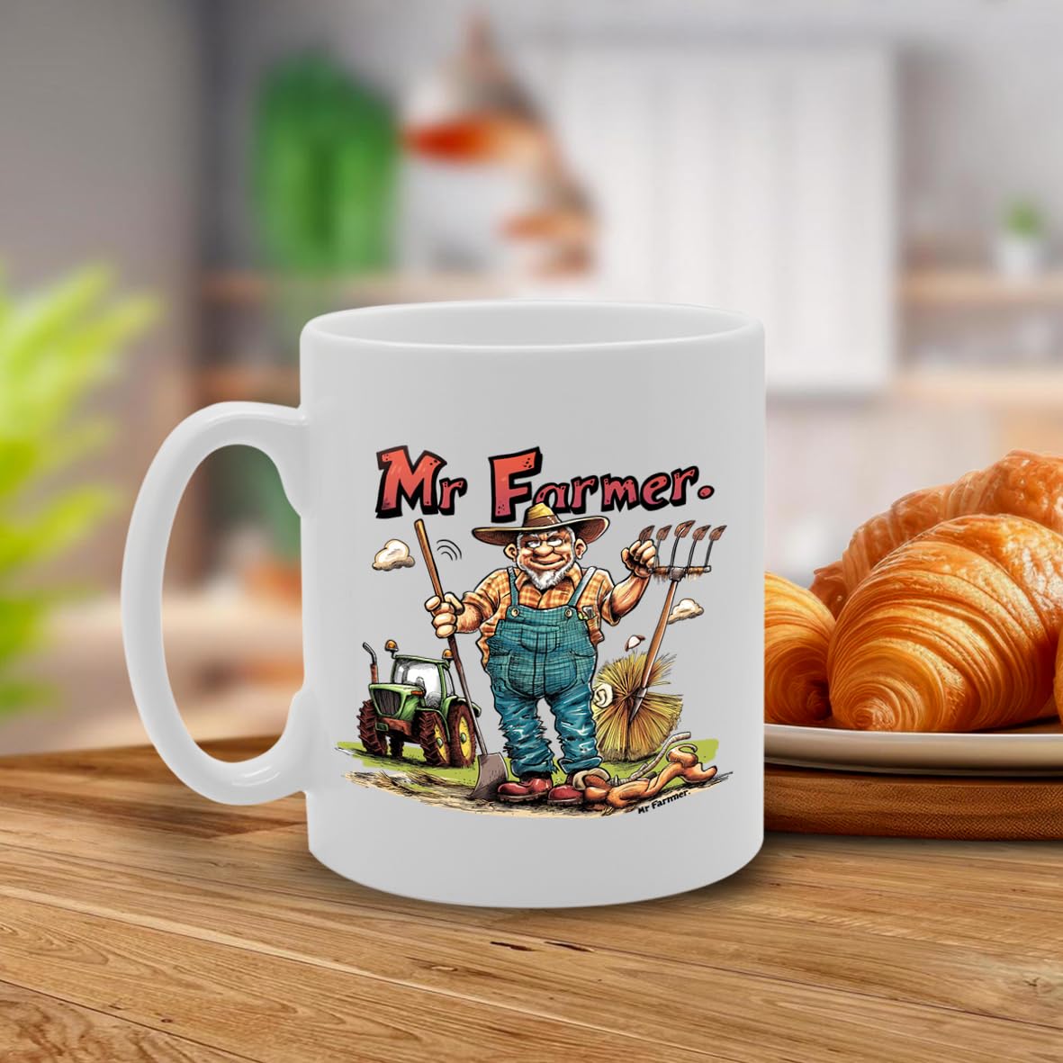Mr Farmer Souvenir  – Depicting A Dedicated Farmer Tending To Crops – Memory Keepsake For Agriculture Enthusiasts – Mr Farmer Memorabilia Mg6264 - Funny Printed Coffee Mug - Great Gift Idea
