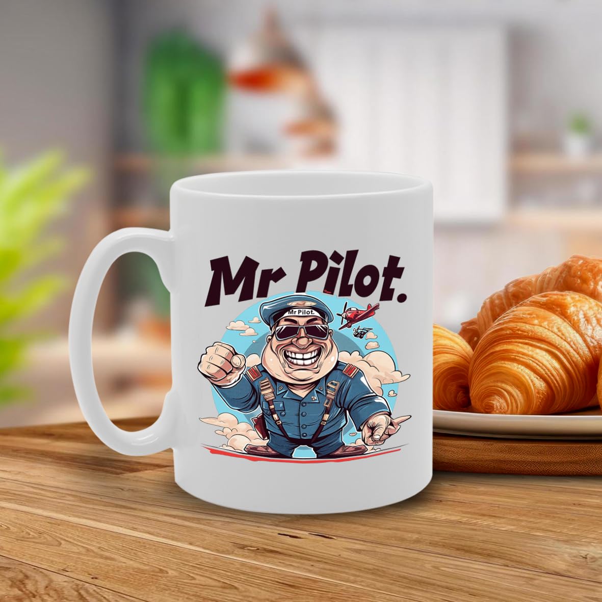 Mr Pilot  - For Pilots, Aviators, Flight Enthusiasts, Durable Ceramic, Dishwasher Safe Mg6044 - Funny Printed Coffee Mug - Great Gift Idea