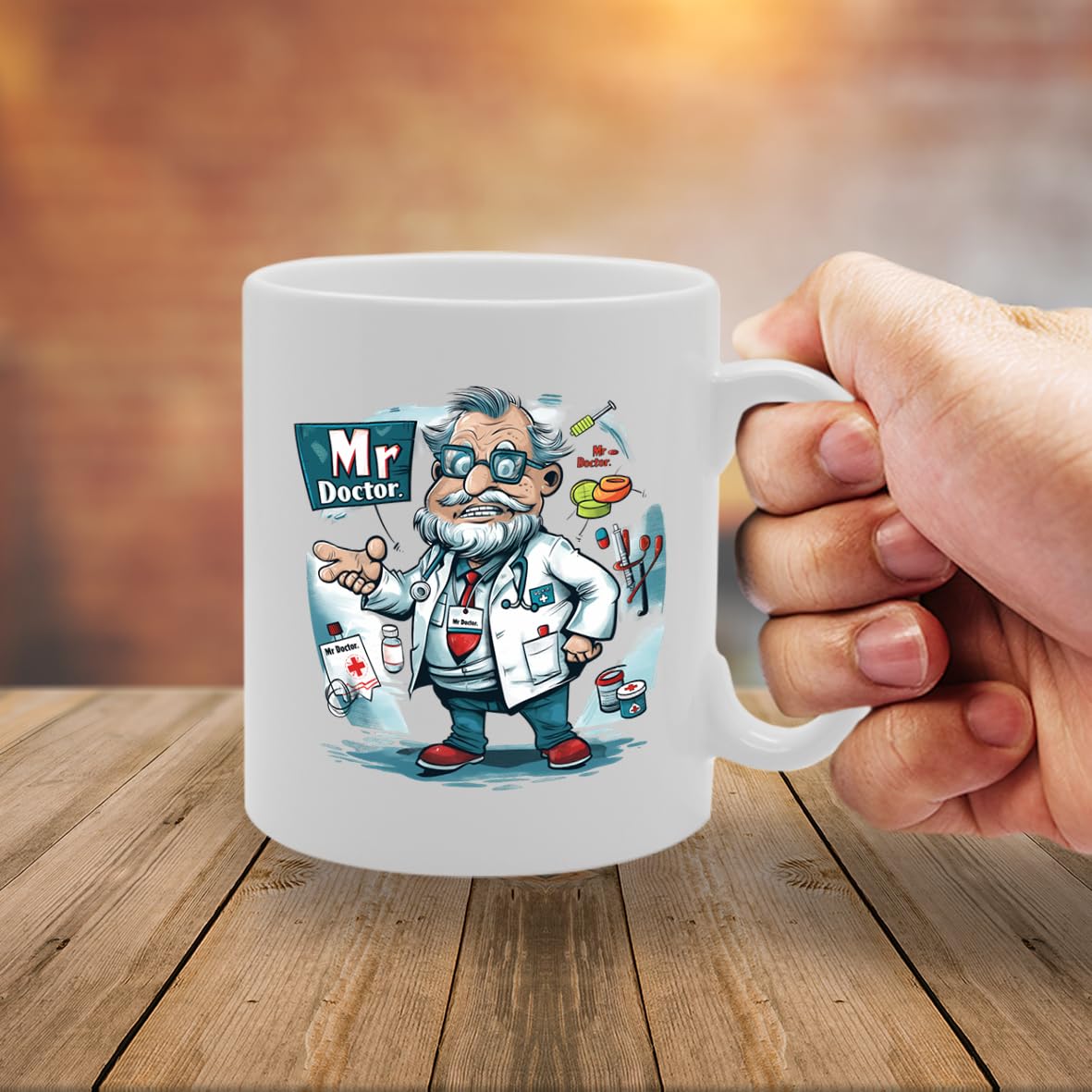 Mr Doctor  - For Doctors, Medical Professionals, Healthcare Workers, Durable Ceramic, Dishwasher Safe, Premium Print Mg6060 - Funny Printed Coffee Mug - Great Gift Idea