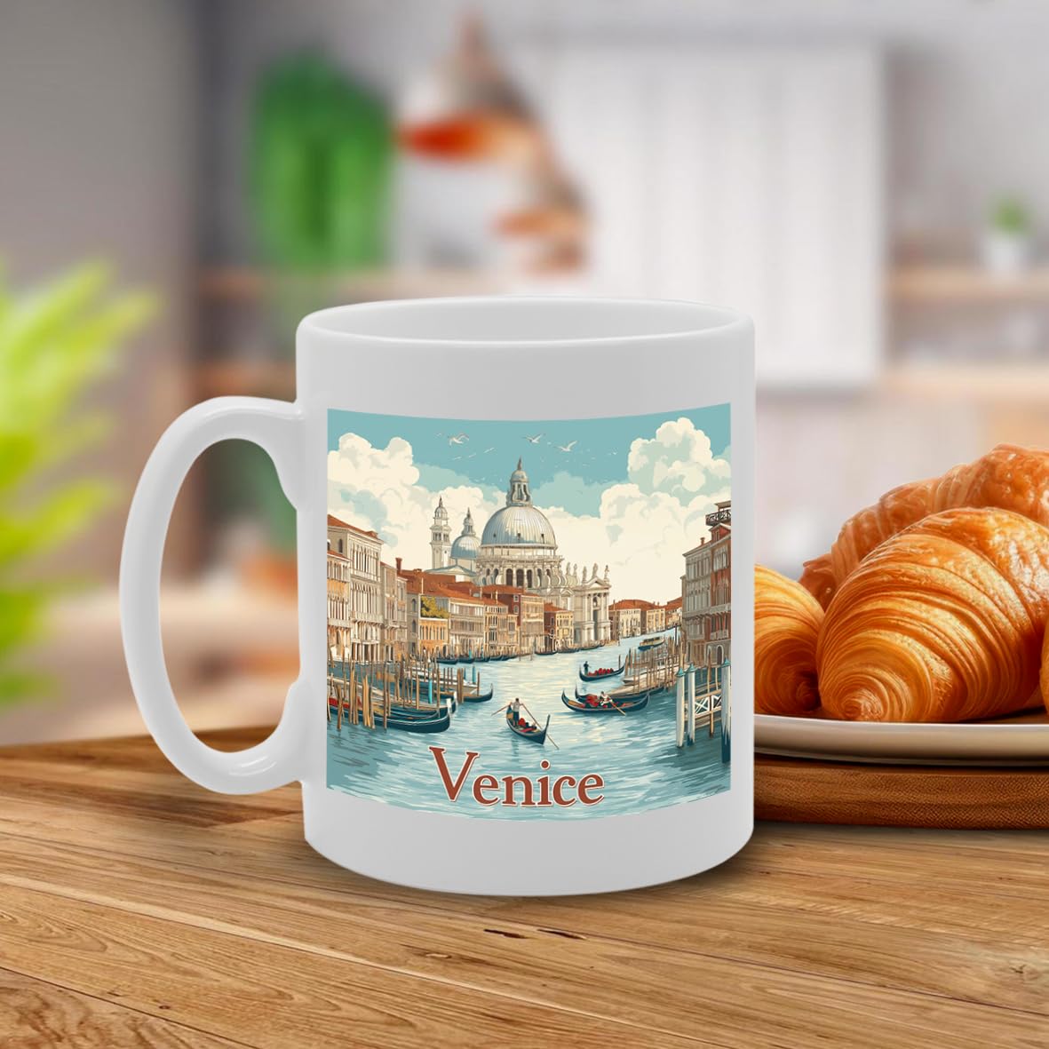 11Oz Dishwasher-Safe Ceramic  Featuring Popular Cities & Capitals From Europe And Around The World (Venice) - Funny Printed Coffee Mug - Great Gift Idea